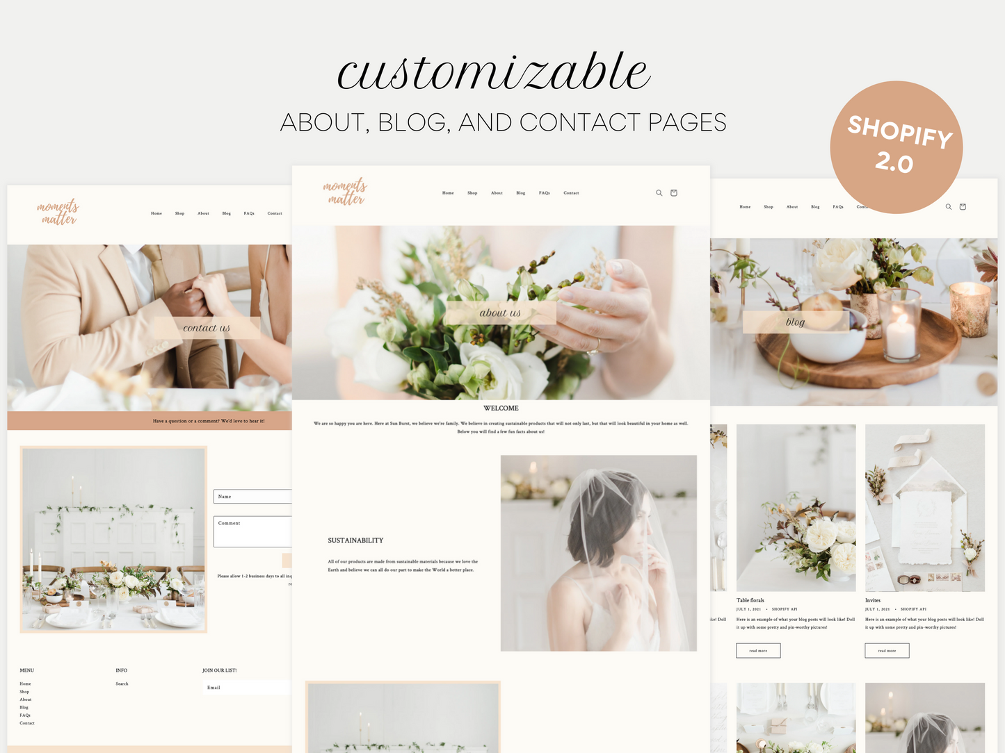 Feminine Shopify Theme | Moments Matter