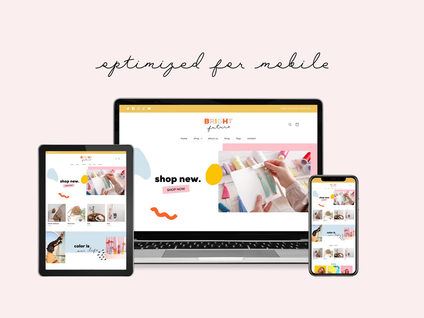 Colorful Shopify Theme | Future is Bright